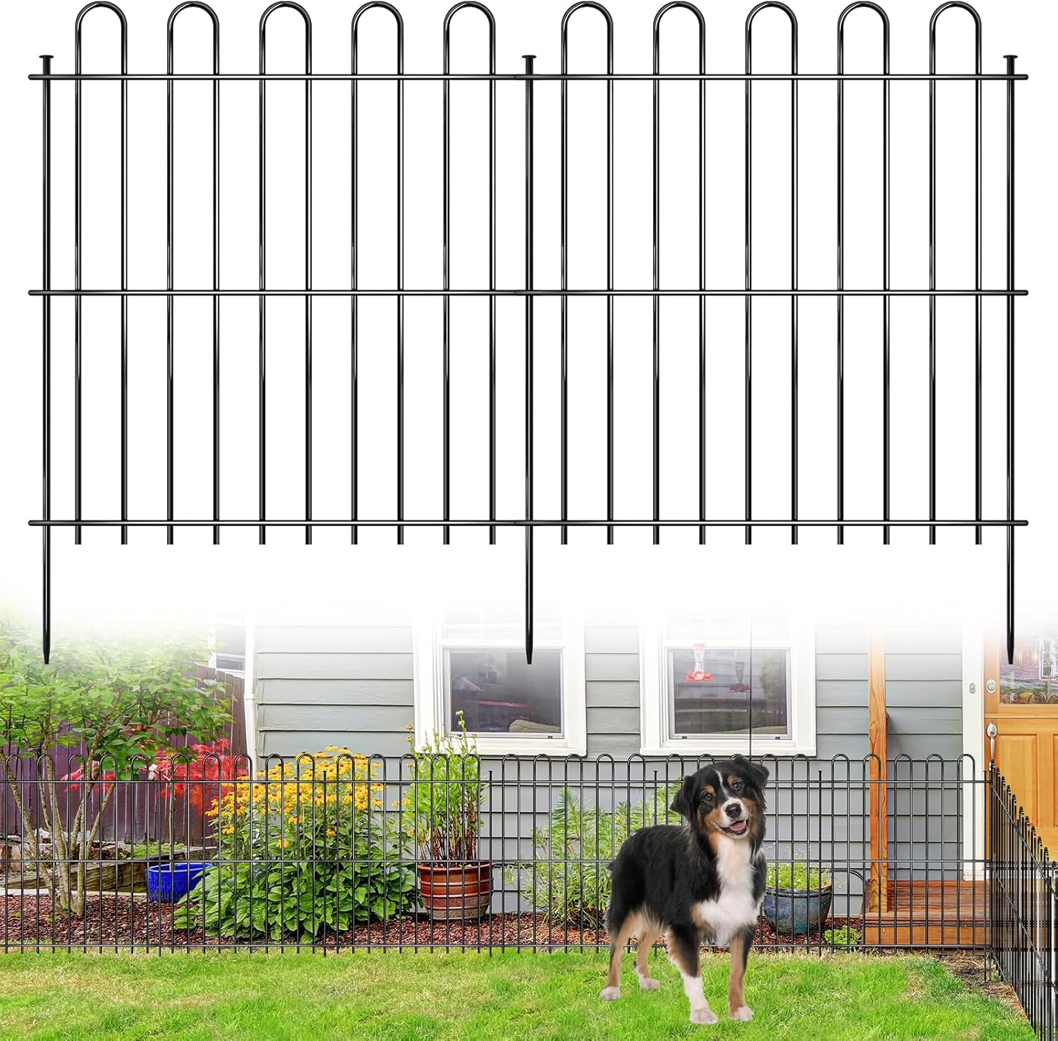 25 Panels Decorative Garden Fence for Animal Barrier and Edging