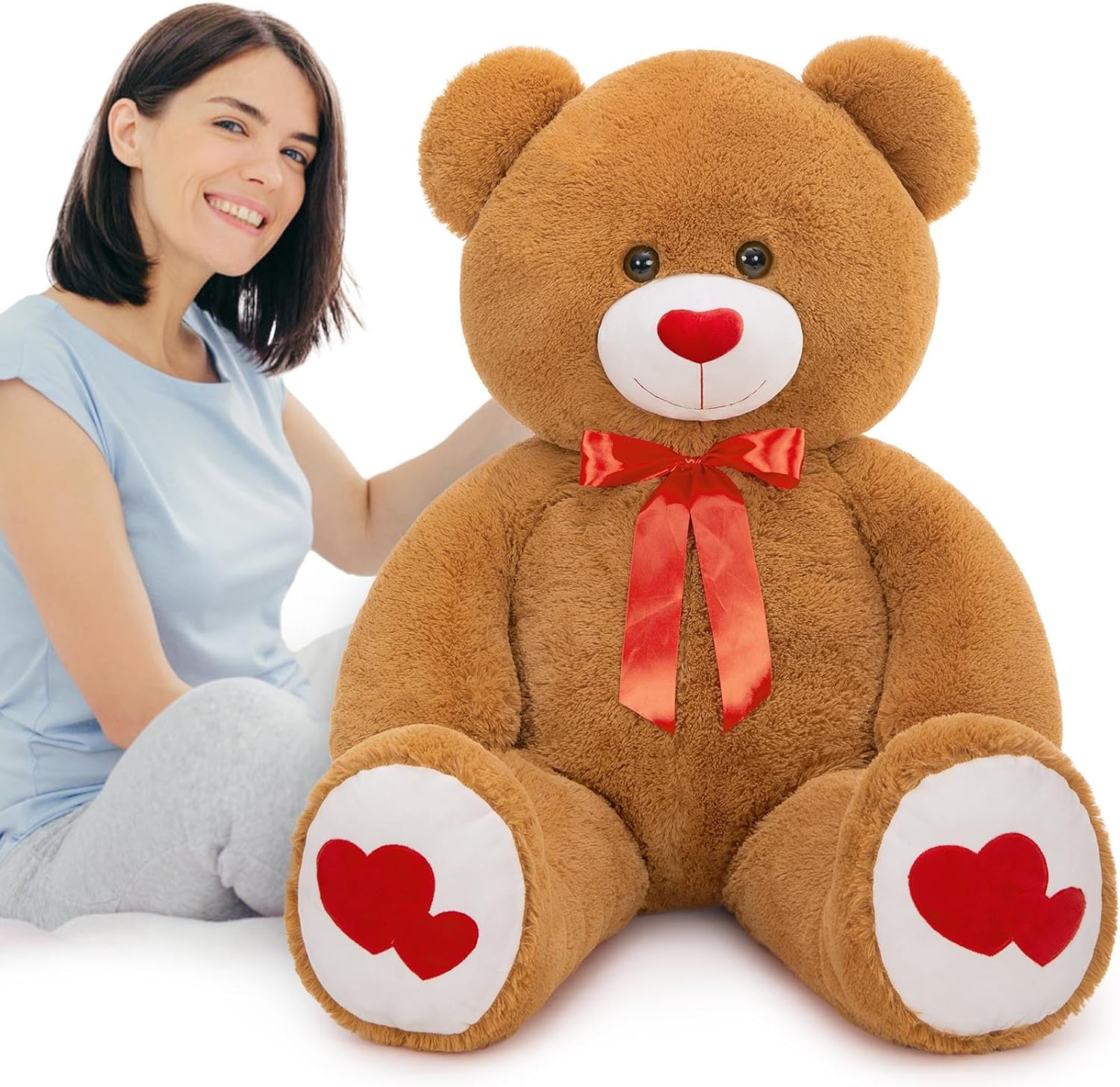 MaoGoLan Giant Teddy Bear Plush 42in for Valentine's Day Gift