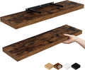 Fun Memories Floating Shelves 24 in Rustic Brown - Clean Display