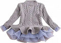 WEONEDREAM Girl Winter Long Sweater Dress - Soft Woolen Pullover