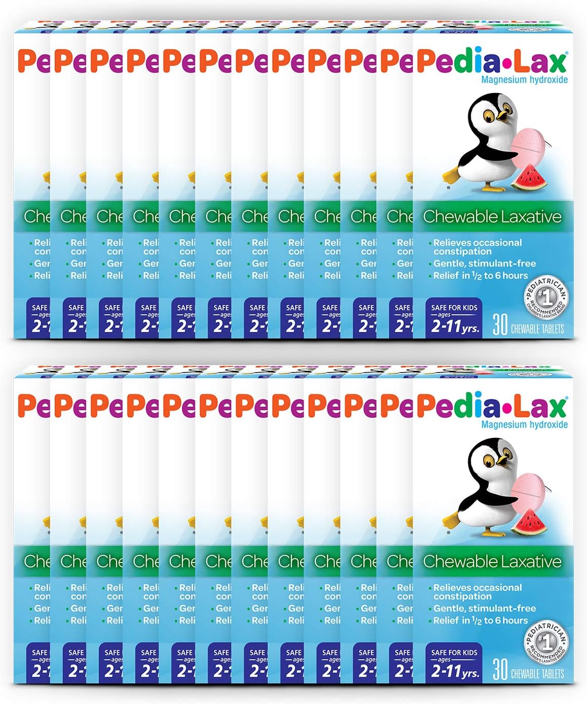 Pedia-Lax Laxative Chewable Tablets for Kids, Watermelon Flavor