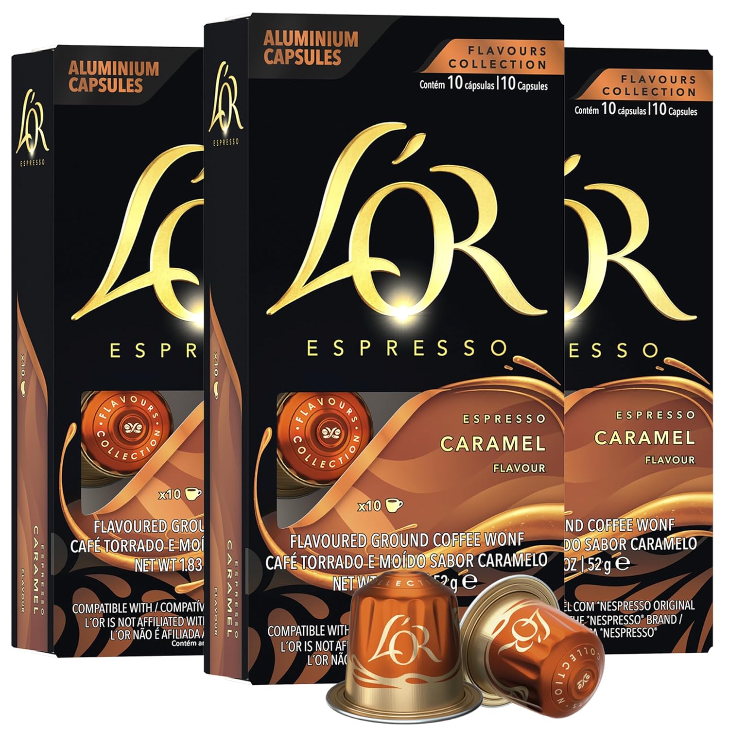 L'OR 30 Ct Caramel Capsules - L'OR BARISTA & Nespresso Compatible