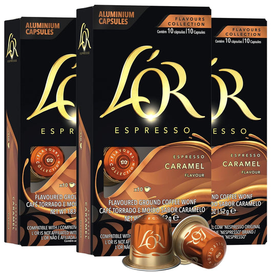 L'OR 30 Ct Caramel Capsules - L'OR BARISTA & Nespresso Compatible