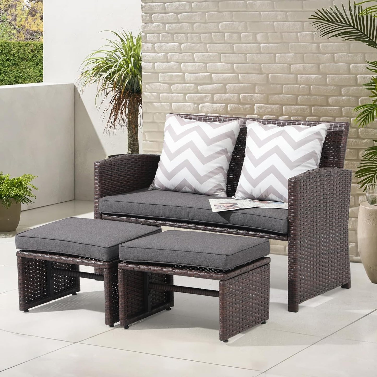OC Orange-Casual Outdoor Loveseat Set for Relaxation and Style