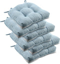 Downluxe Indoor Chair Cushions for Dining Chairs, Tufted 6 Pack - Soft