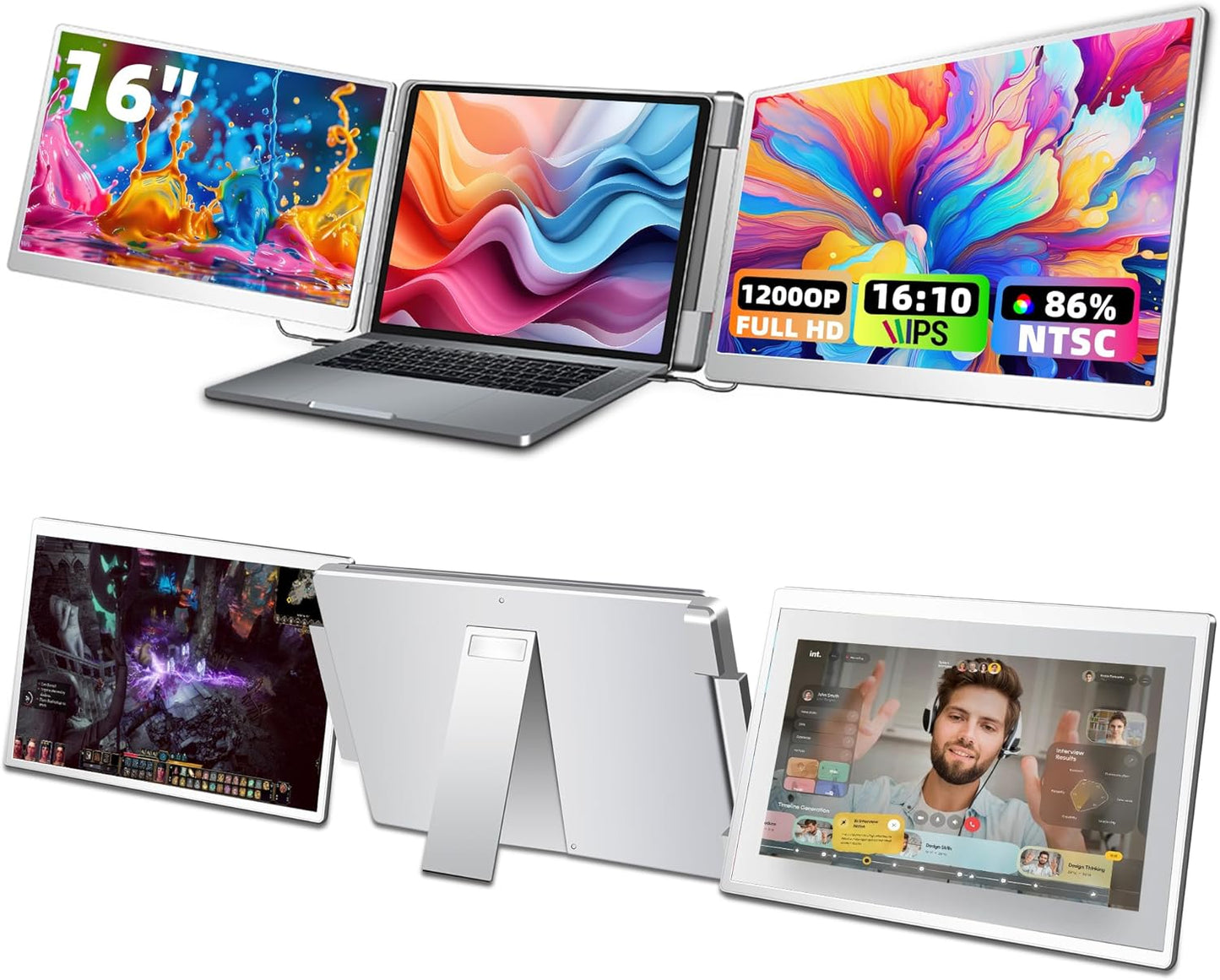 Triple Laptop Screen Extender - Boost Productivity!
