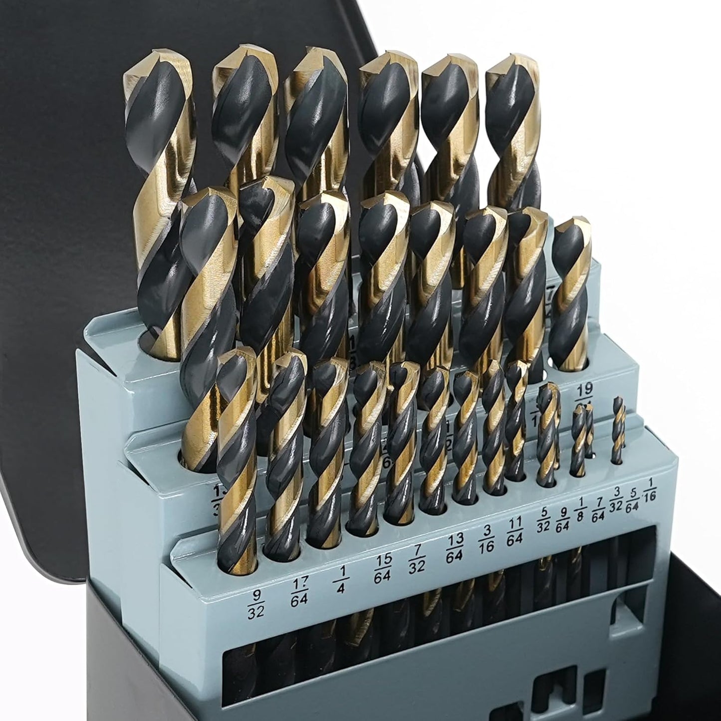 BeHappy 29Pcs Drill Bit Set for Metal, Wood, and Plastic
