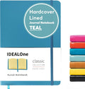 IDEALOne Hardcover Leather Journal Notebook Lined A5 - Portable, Thick