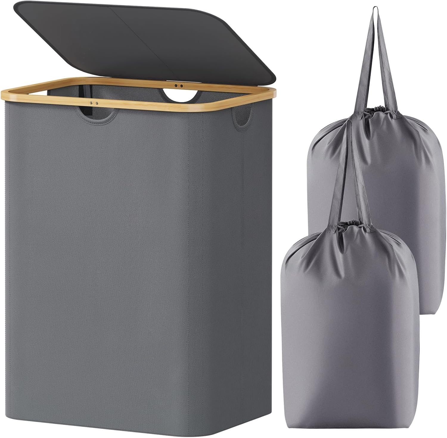 Lifewit 150L Laundry Basket with Lid and Removable Bags