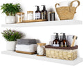 BGMG Wood Floating Shelves 36 in - Wide Rustic Wall Shelf Set