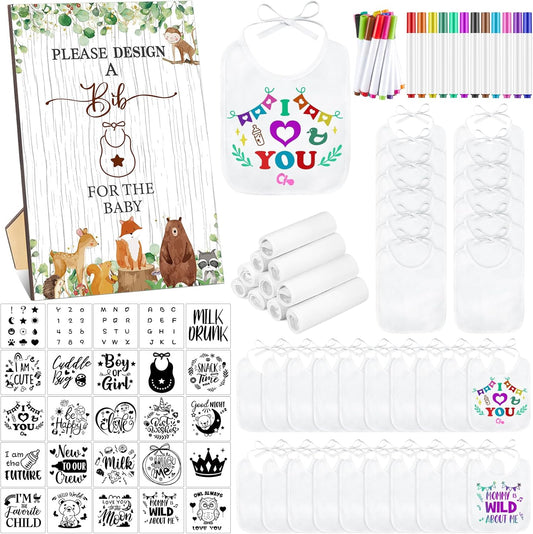 DIY Baby Bibs Decorating Kit for Fun Baby Showers