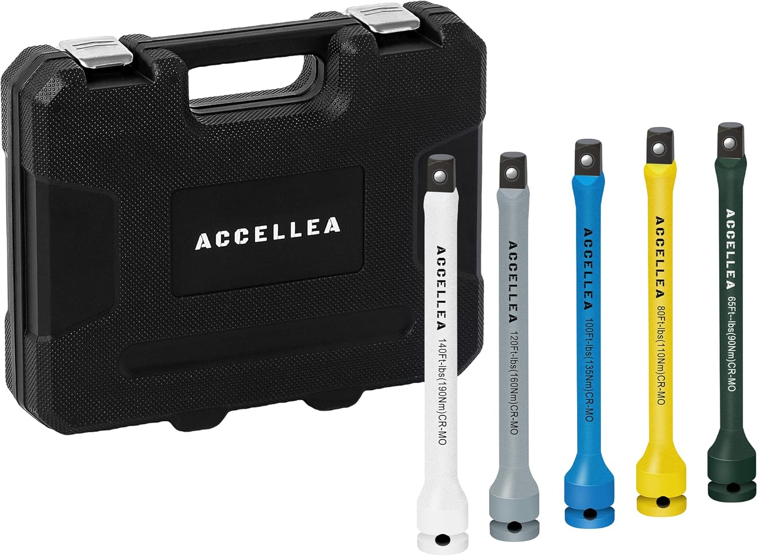5-Piece Torque Limiting Extension Bar Set for Tire Repair