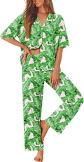 Ekouaer Women Pajamas Set Short Sleeve Button Down - Soft Comfy PJs
