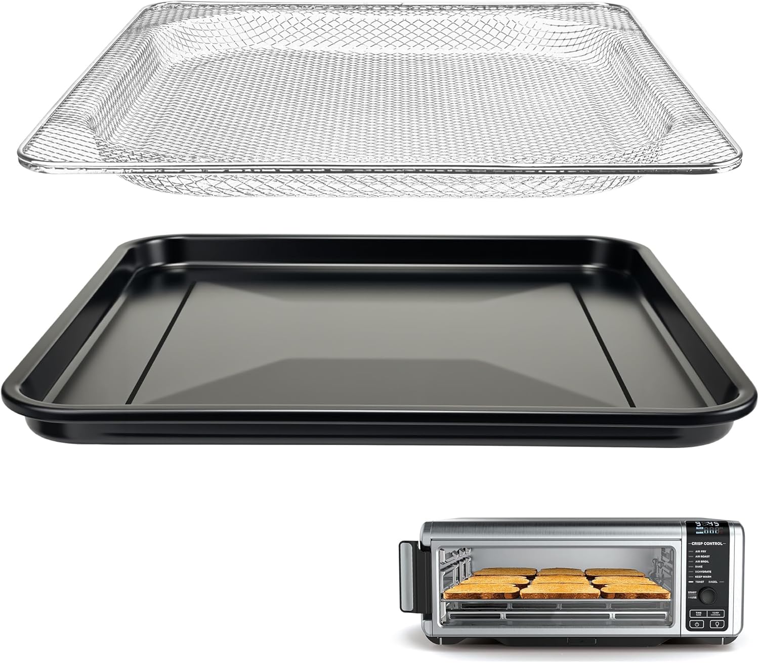 Ninja SP101 Air Fryer Oven: Stainless Mesh Baking Pan by Brikinte