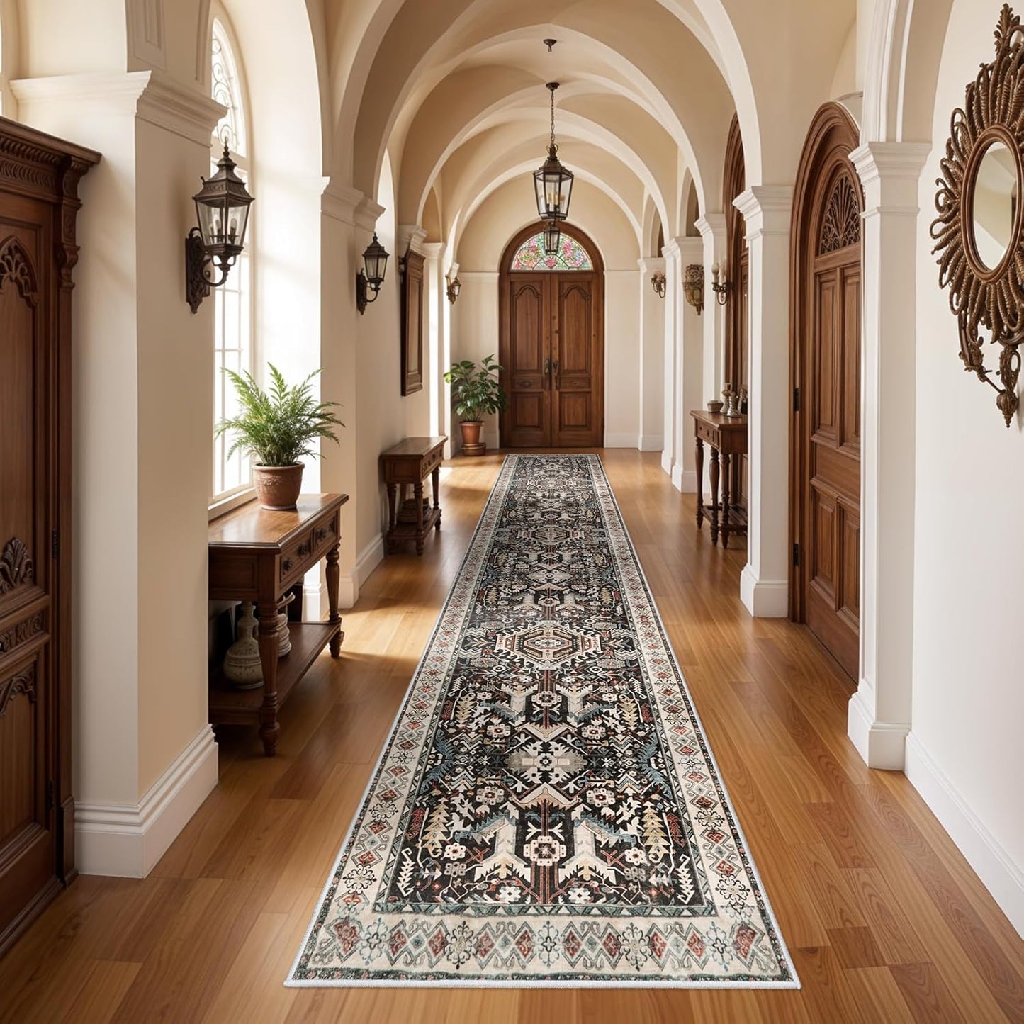 Washable Kitchen Runner Rug - Soft Non-Slip 3x14 Floor Carpet