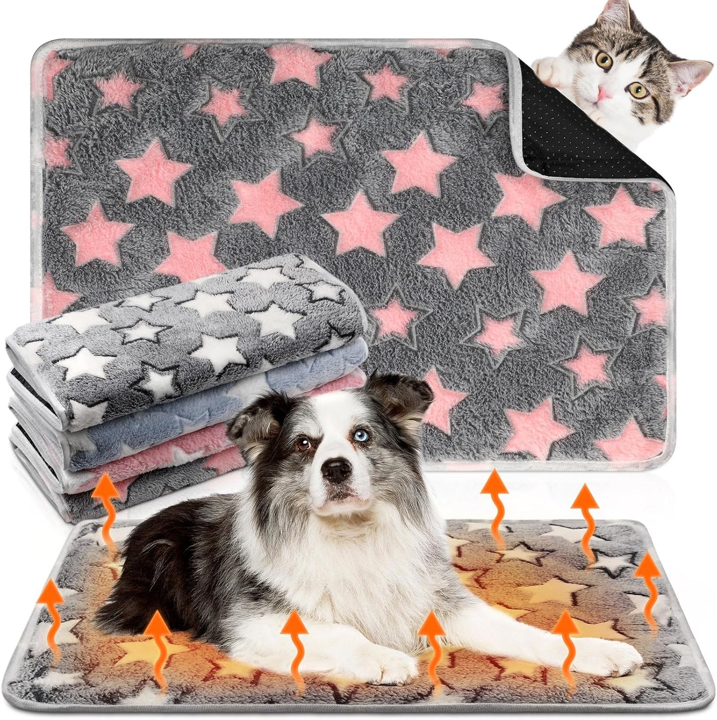 Self Heating Cat Bed 4 Pack Extra Warm Thermal Pet Pad