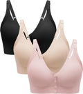 Angelhood Seamless Front Closure Bra Pack - Comfortable Jelly Support