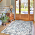 Area Rug 46 Vintage Boho Rug - Ultra-Soft Low Pile, Washable