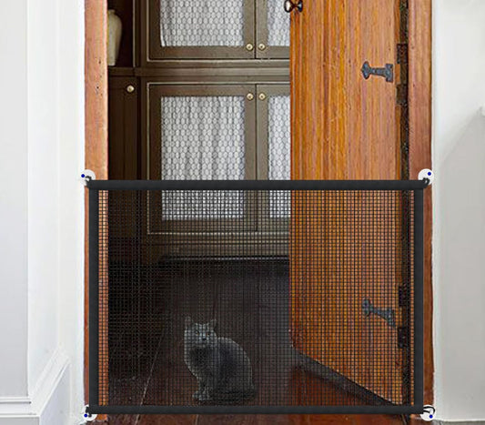 Portable Mesh Pet Gate - Secure Spaces Easily!