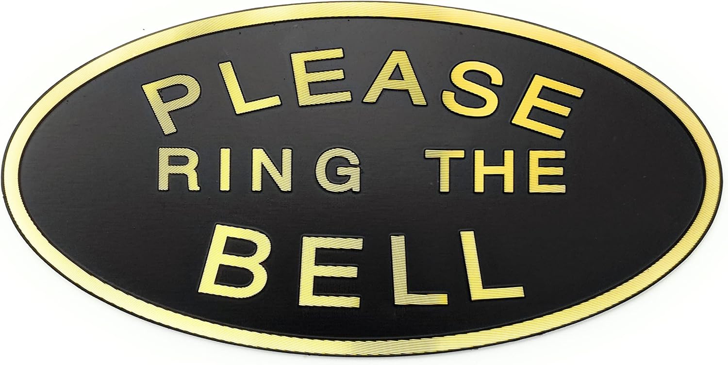 Premium Self-Adhesive Doorbell Sign - stylish and durable