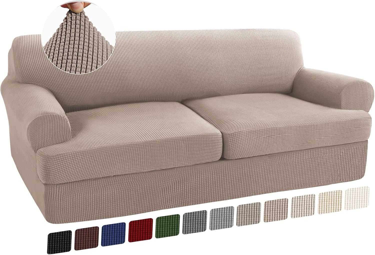 Turquoize 3 Piece T Cushion Sofa Slipcovers for Stylish Protection