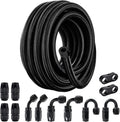 6AN Fuel Line Kit 25FT Nylon Braided Hose with Fittings - Durable