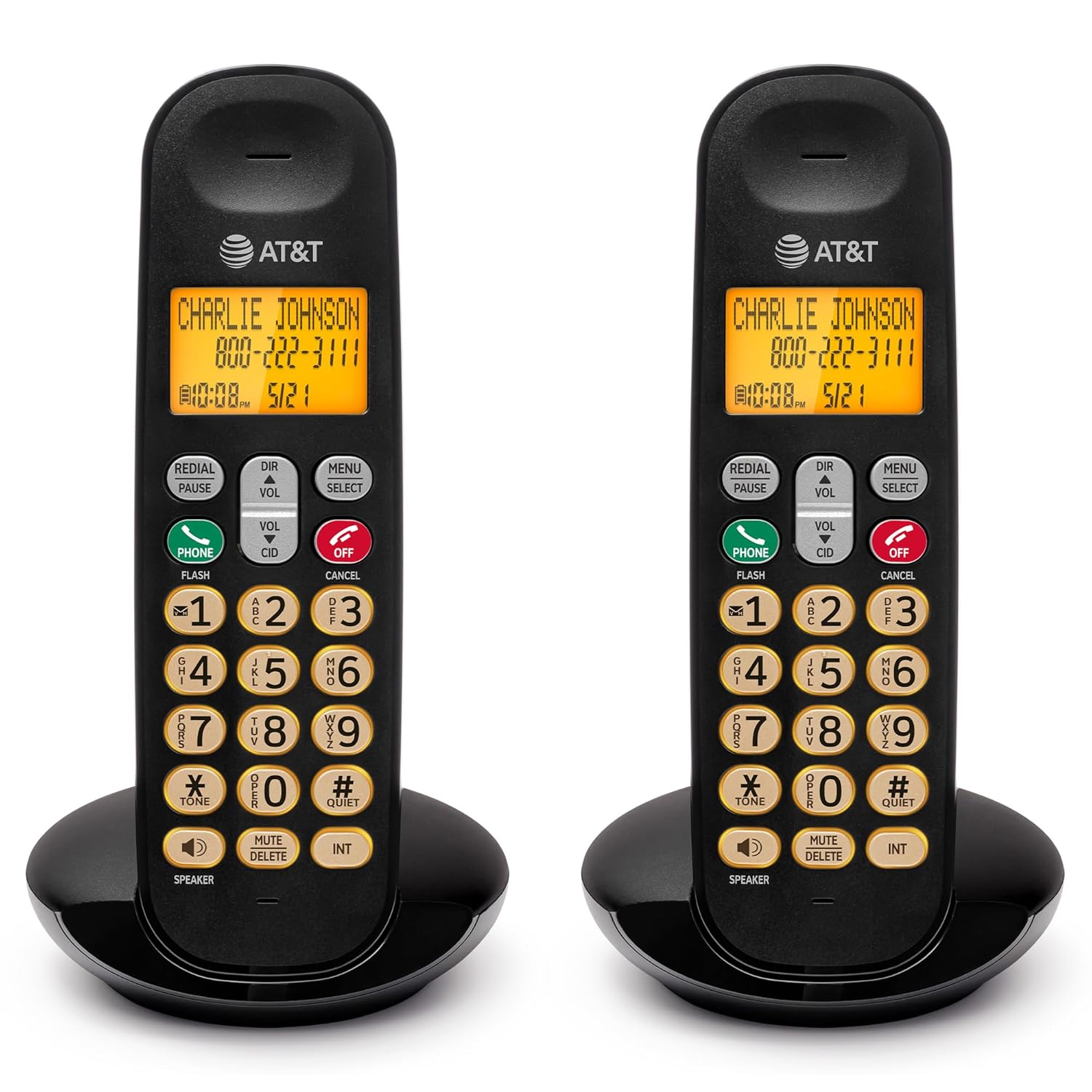 AT&T Cordless Phone with LCD Display and Full Duplex Speakerphone