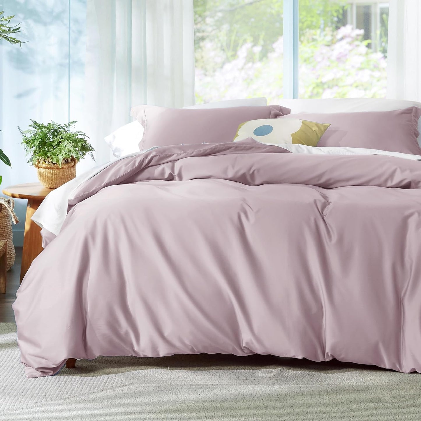 Cooling Duvet Cover Queen Size - Silky Eucalyptus Lyocell