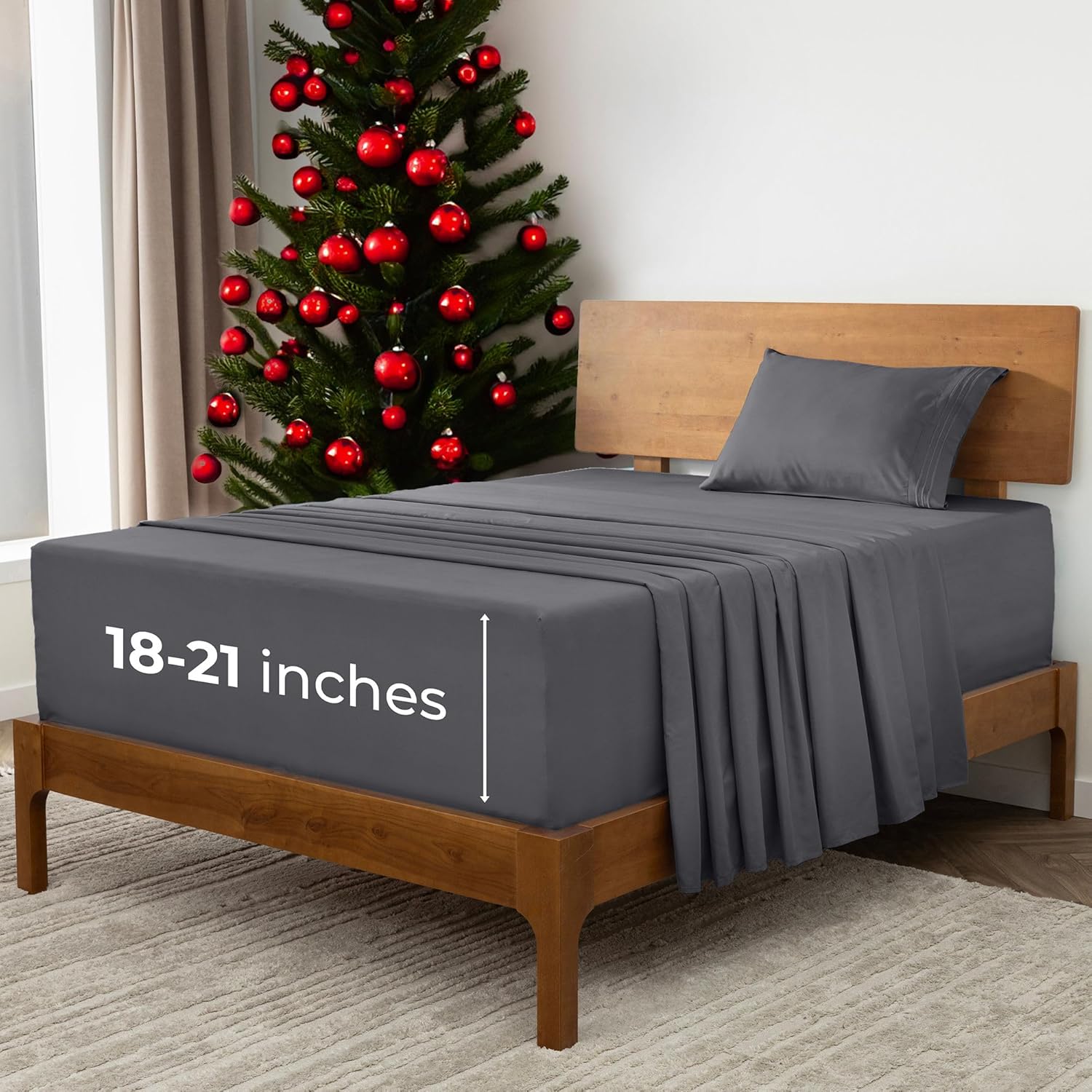 Mellanni Extra Deep Twin XL Sheets - Hotel Luxury Bedding Set