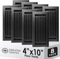 Floor Register 4x10 Vent Cover - Heavy-Duty Steel Grates