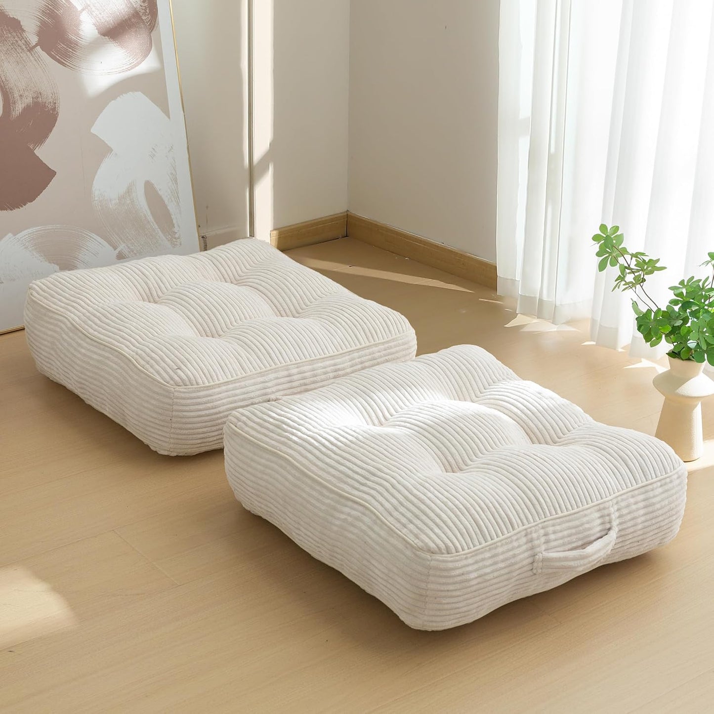6 Inch Washable Floor Pillow Cushion for Adults and Meditation