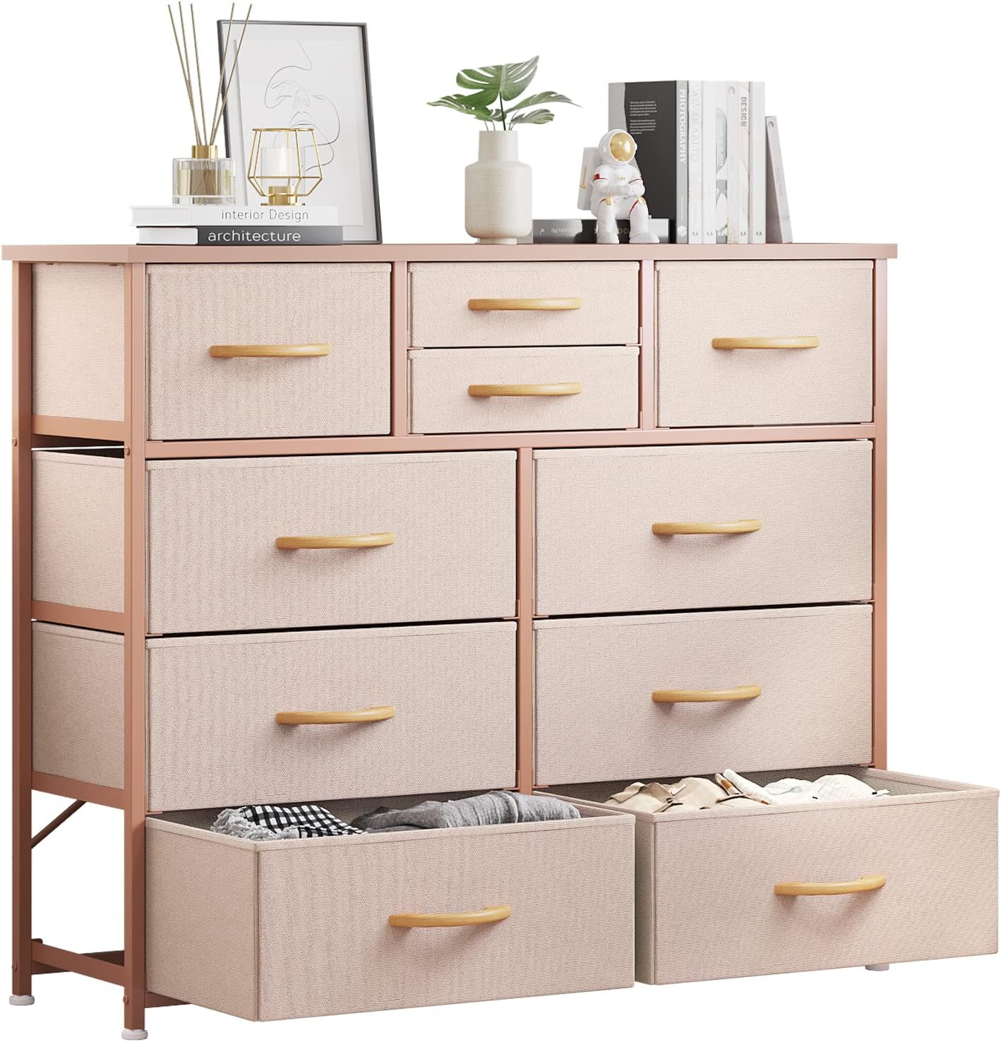 LUMTOK 10-Drawer Dresser for Bedroom and Nursery Storage
