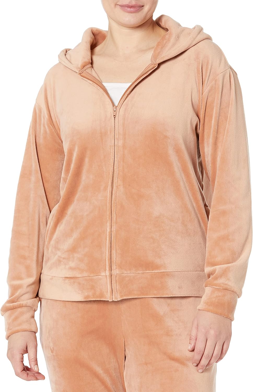 Women's Slim Fit Velour Hoodie for Comfort and Style