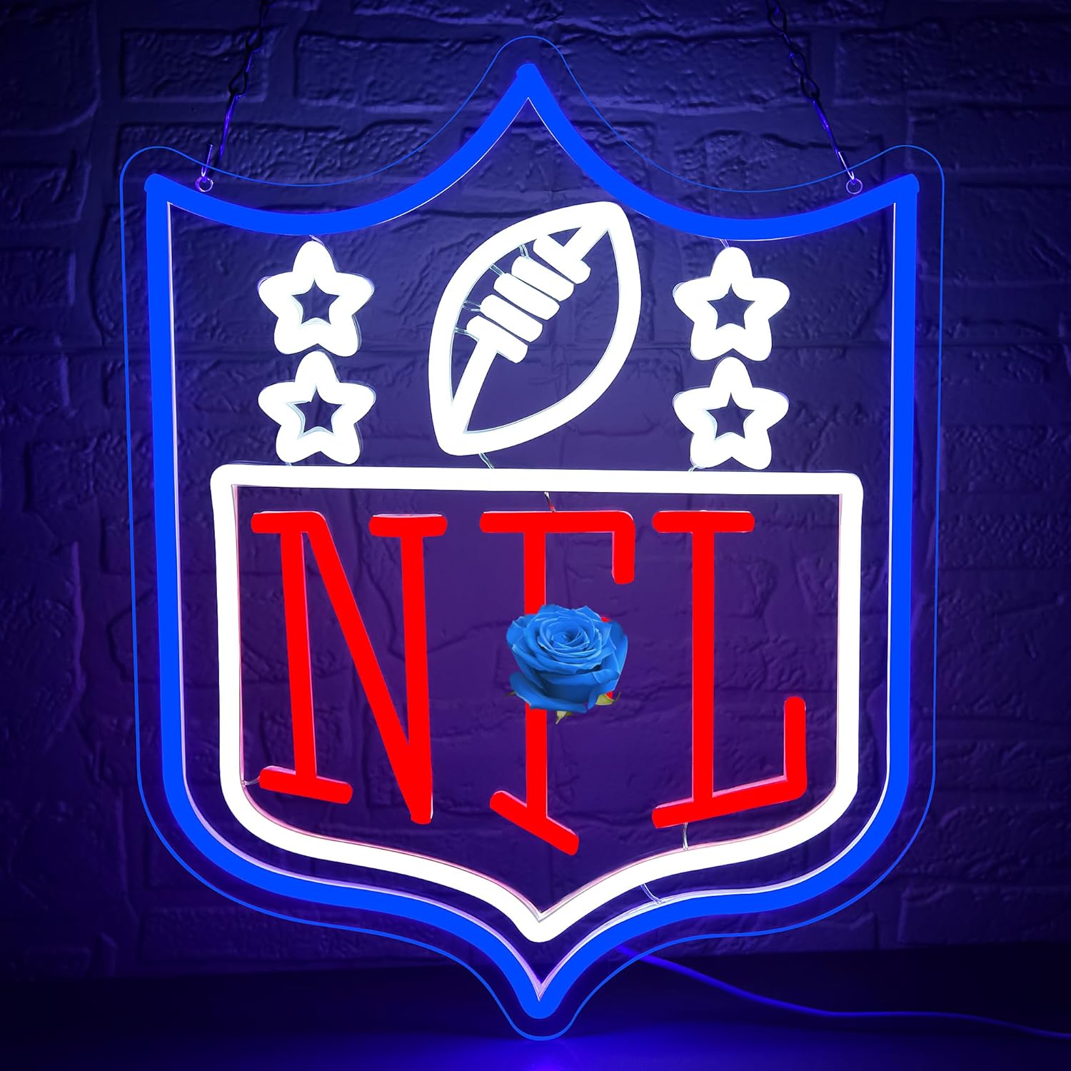 Football Neon Sign for Wall Decor - Perfect for Man Cave