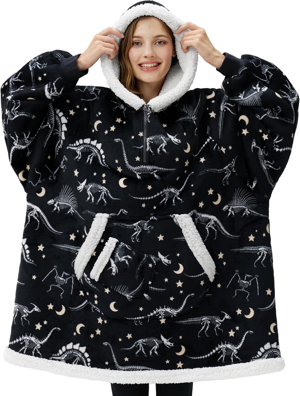 Giggling Getup Wearable Blanket Hoodie for Adults Gifts