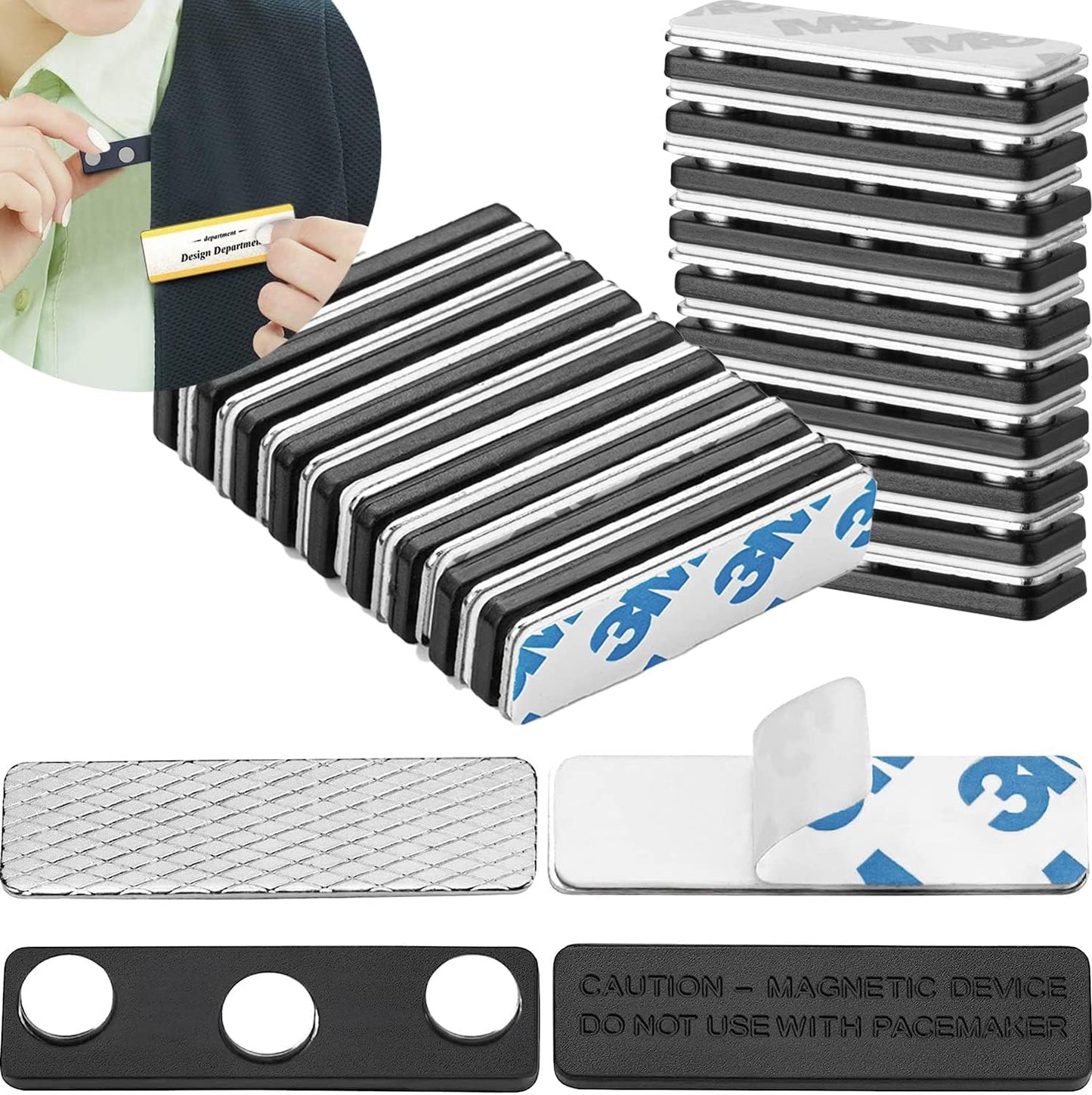 Magnetic Name Tag Holders with Strong Magnets for ID Badges