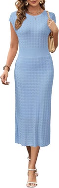 Women Fall Sweater Dress Midi - Modest Business Casual Newshows