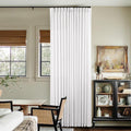 Custom Pinch Pleated 105 in Curtains 2 Panels Set - Thick Linen Look