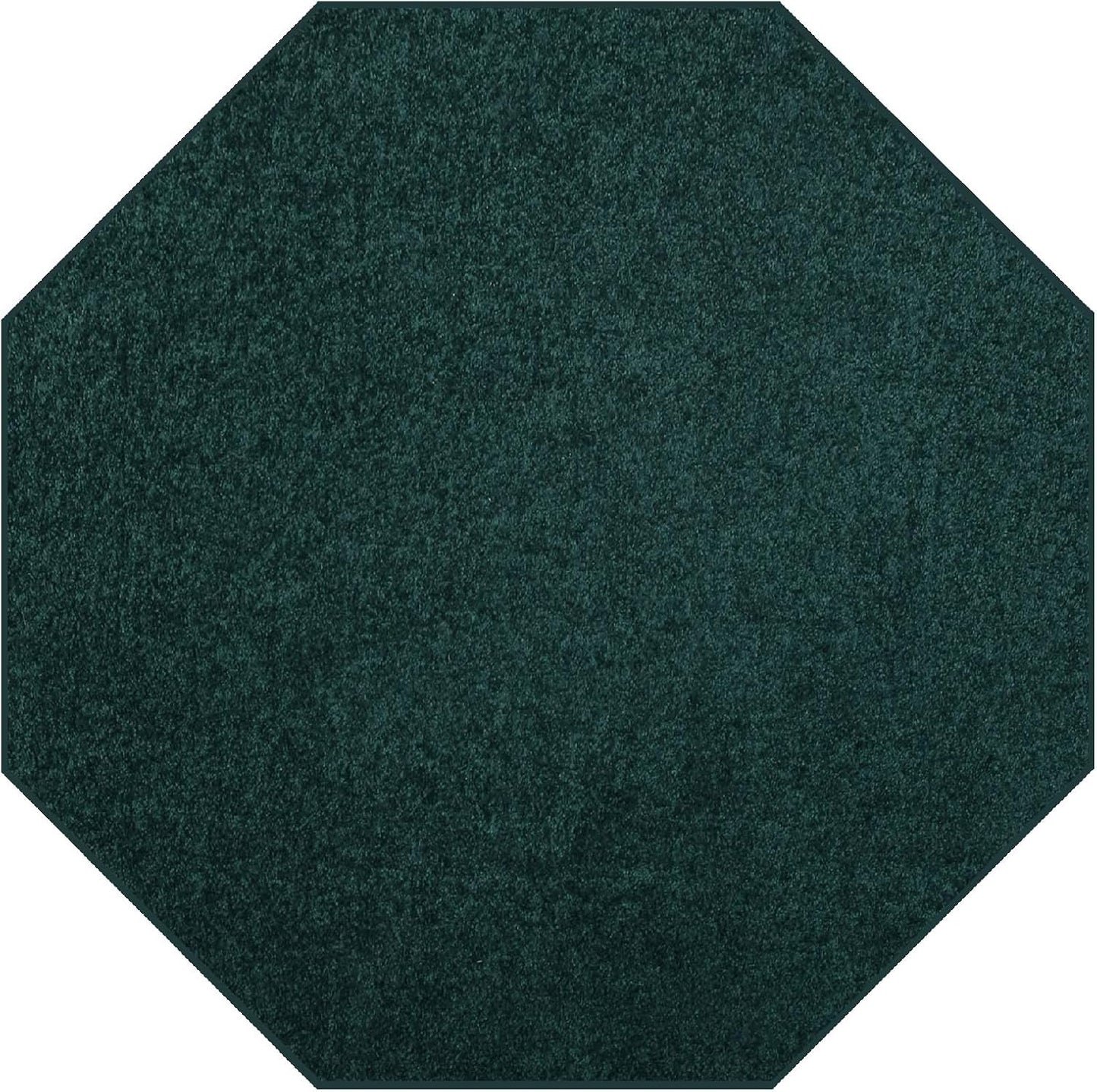 Forest Green Pet Friendly Area Rug - 6ft Octagon for Home