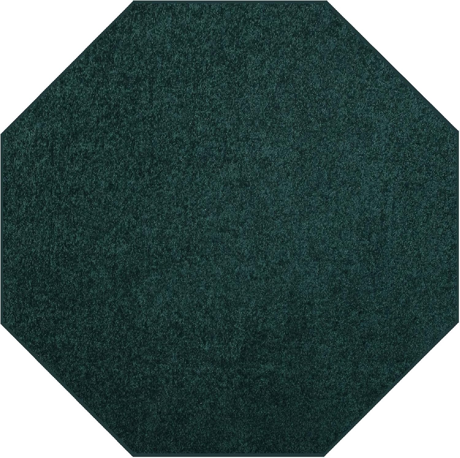 Forest Green Pet Friendly Area Rug - 6ft Octagon for Home