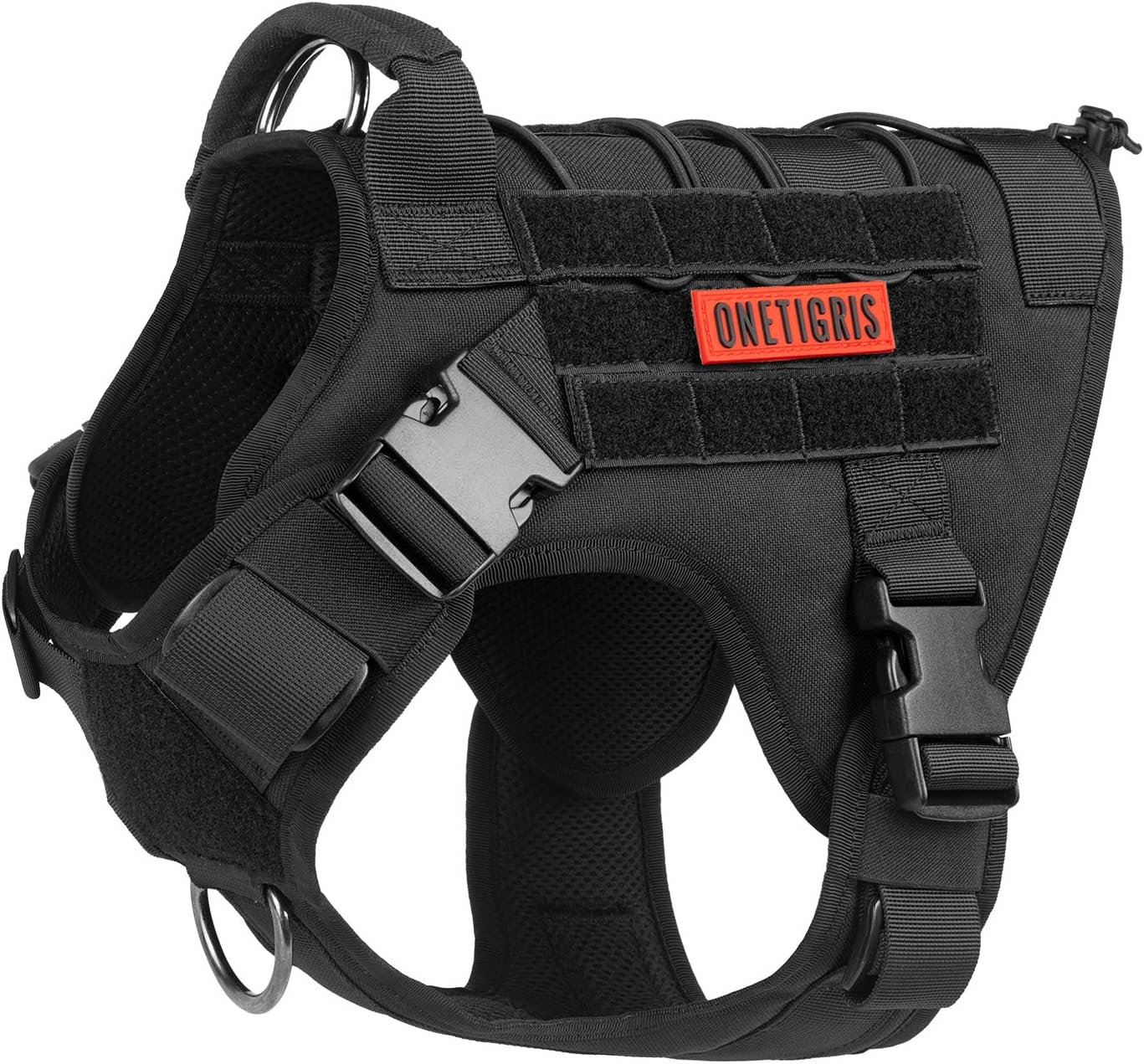 OneTigris Tactical Dog Harness - Comfortable Patrol Vest for Dogs