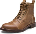 Mens Leather Chukka Boots for Men Zipper Fashion Casual Boots