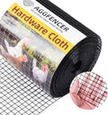 8in x 100ft Black Hardware Cloth 1/2 in 19Ga PVC Coated Wire Mesh