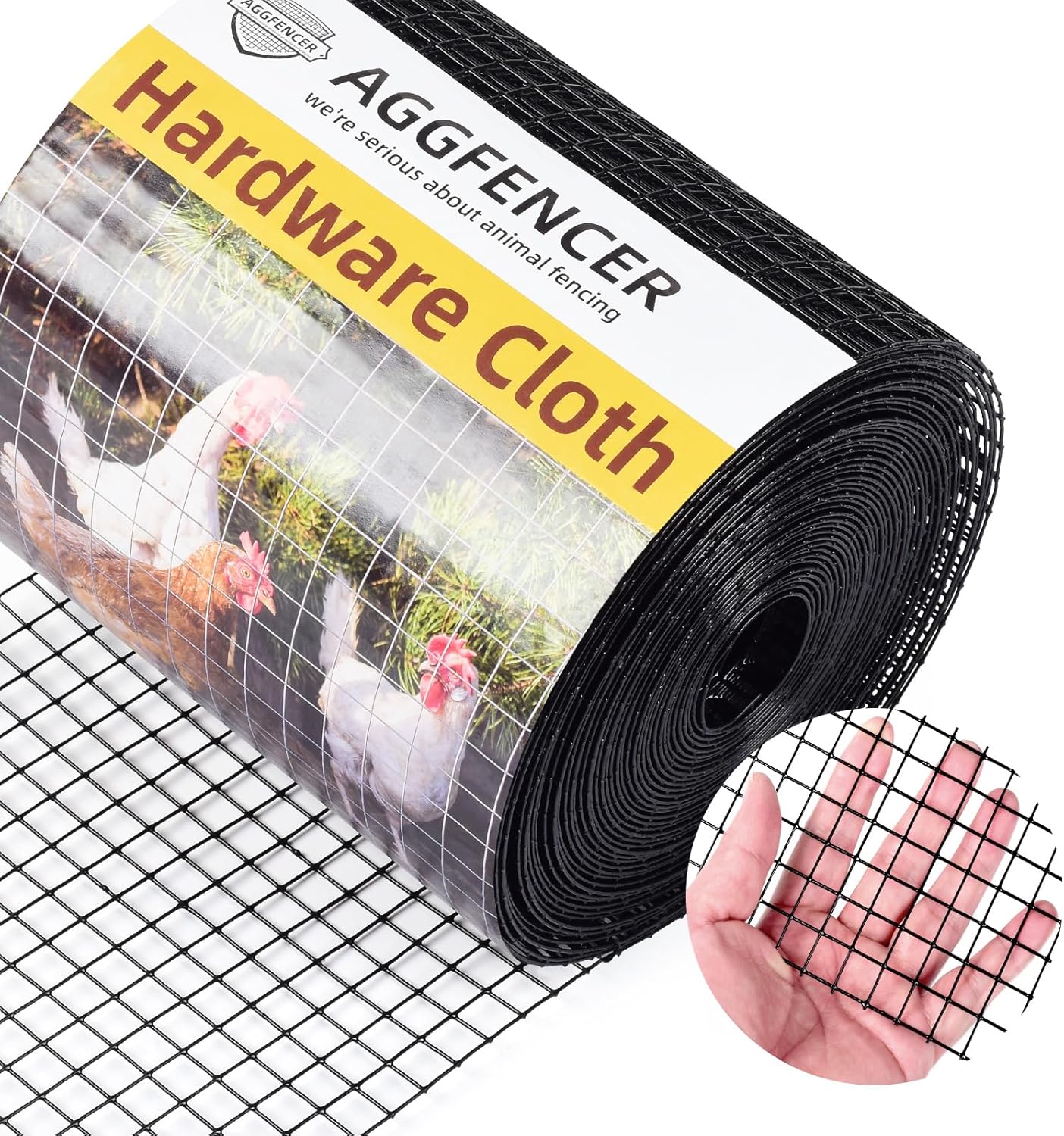 8in x 100ft Black Hardware Cloth for Chicken Coop and Garden