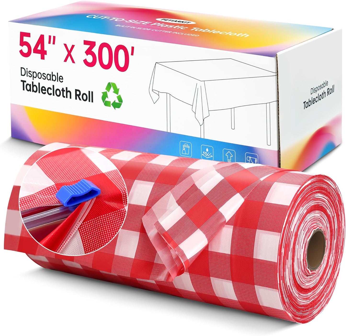 Plastic Table Cloth Disposable Roll for Parties and Events