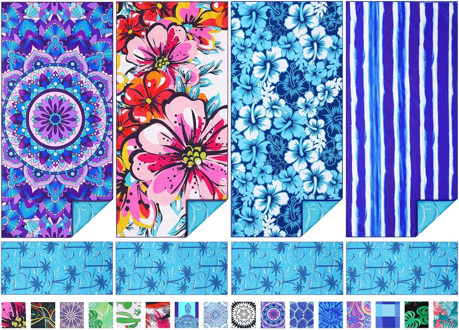Oversized Microfiber Beach Towels for Quick Dry Travel and Sports