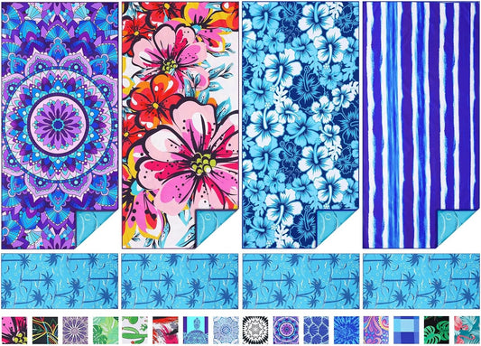 Oversized Microfiber Beach Towels for Quick Dry Travel and Sports