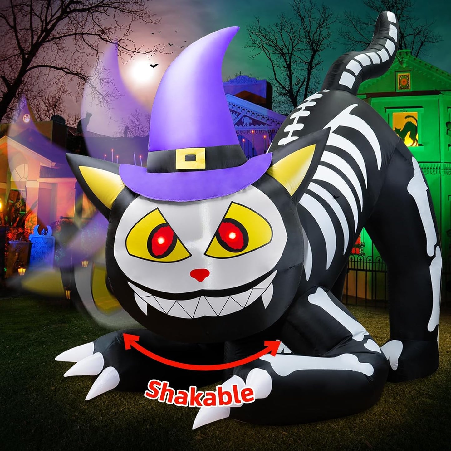 8.5 FT Tall Halloween Inflatables Black Cat by BRDJade