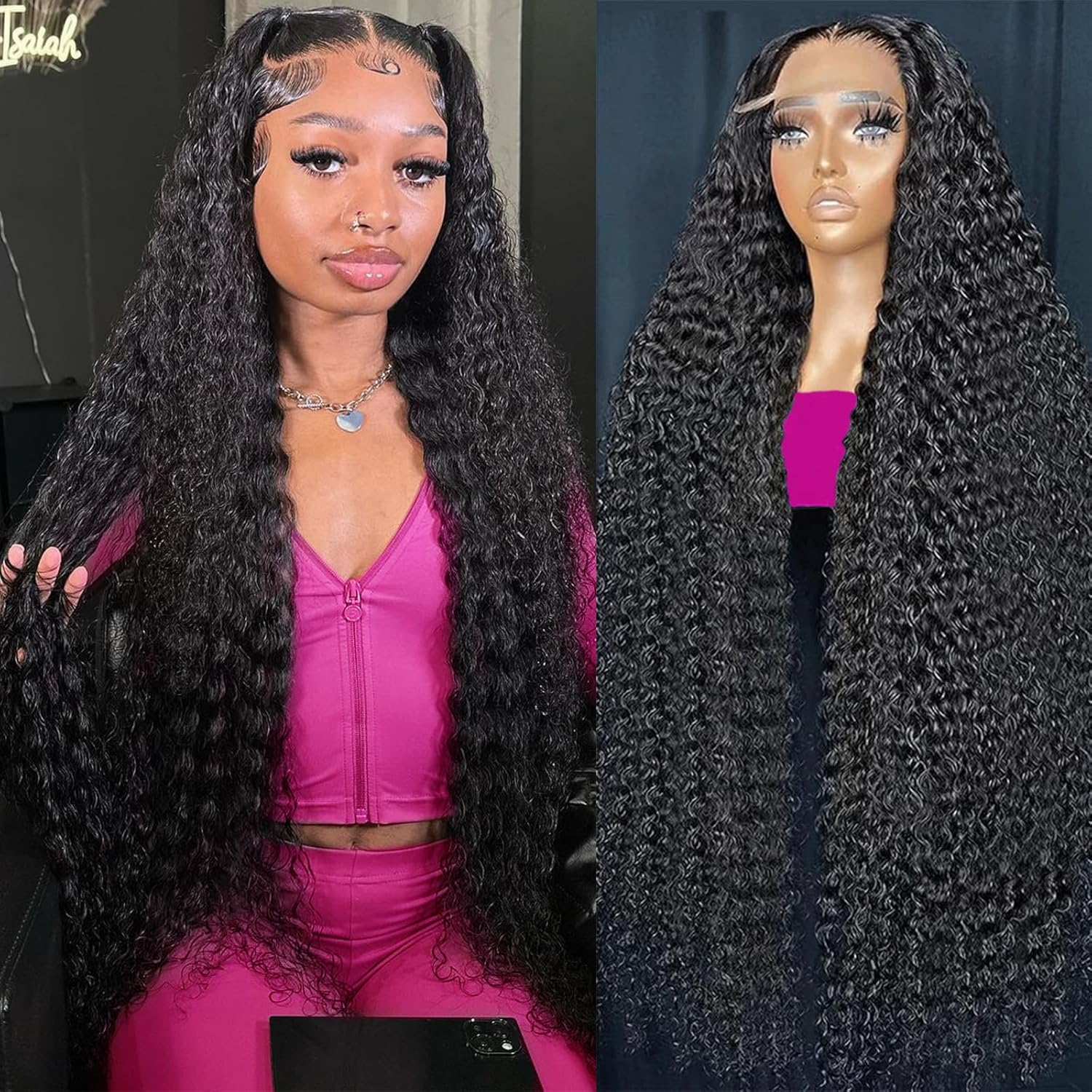 30 Inch Deep Wave Lace Front Wigs for Women - 200% Density