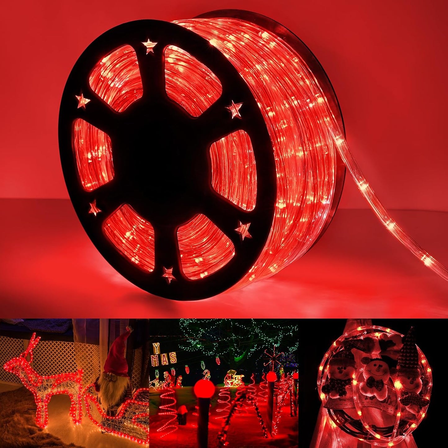 200ft LED Rope Lights Outdoor for Creative Holiday Decor